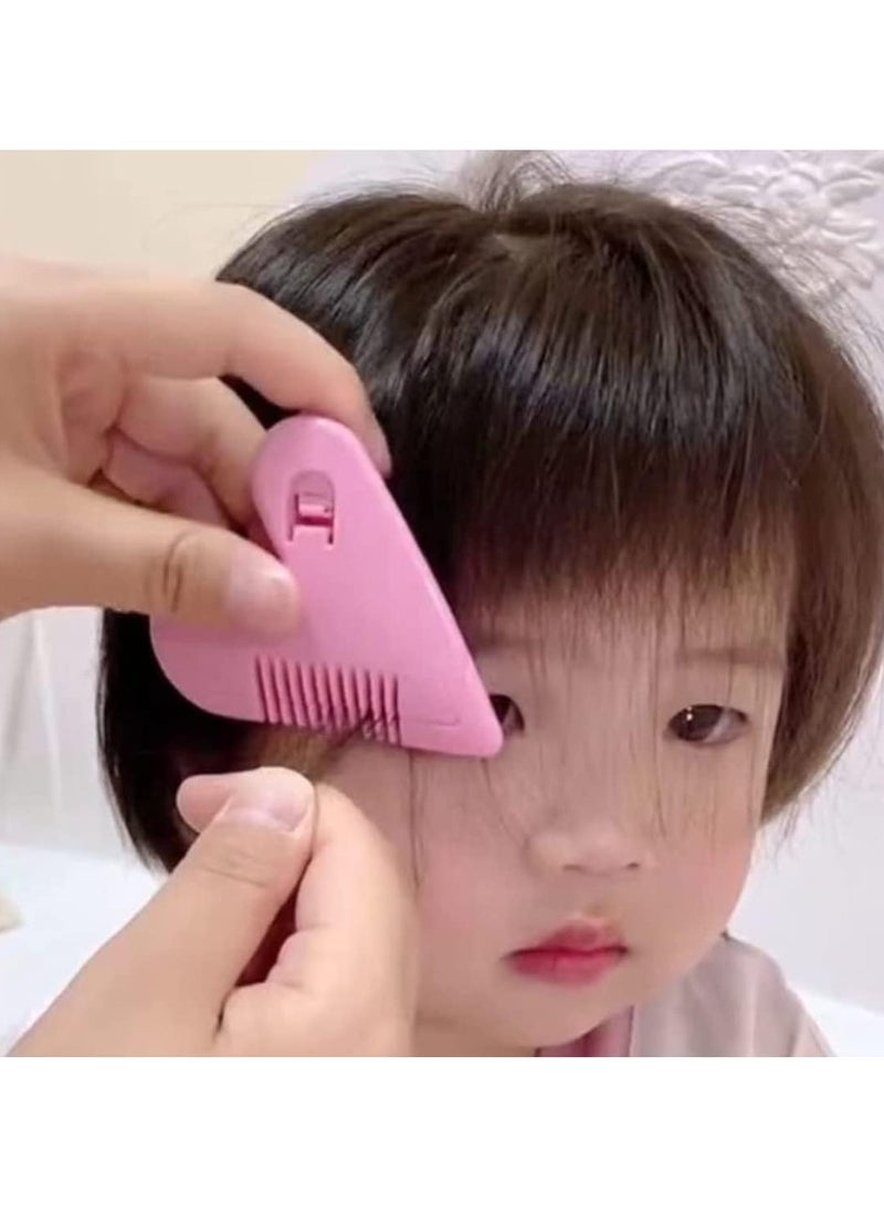 Excefore - Mini Hair Shaver Comb, Hair Trimmer for Kids, Cute Heart-Shaped Manual Hair Bangs Trimmer for Women Girls,  Thin & Thick Hair Styling Hair Accessories 3pcs - Image 1