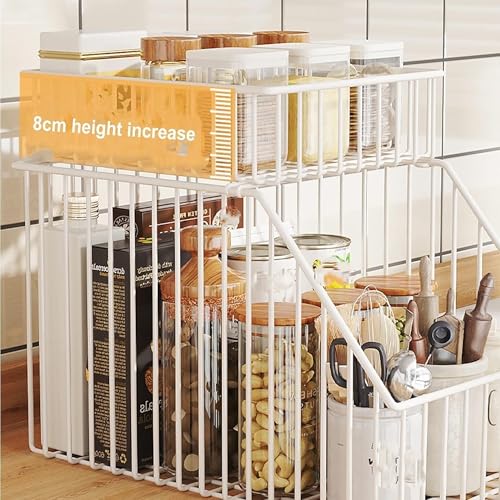 MosQuick® Kitchen counter top organizer 2-Tier Metal bottle organizer for kitchen for Spices and Bottles Kitchen Rack Stand Durable Rack for Kitchen Storage shelf for Countertops Cabinets Pantry - Image 4