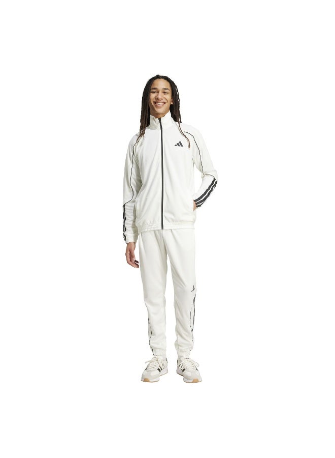 Adidas M 3S Stadium Ts White Training Suits For Men XS  - Image 4