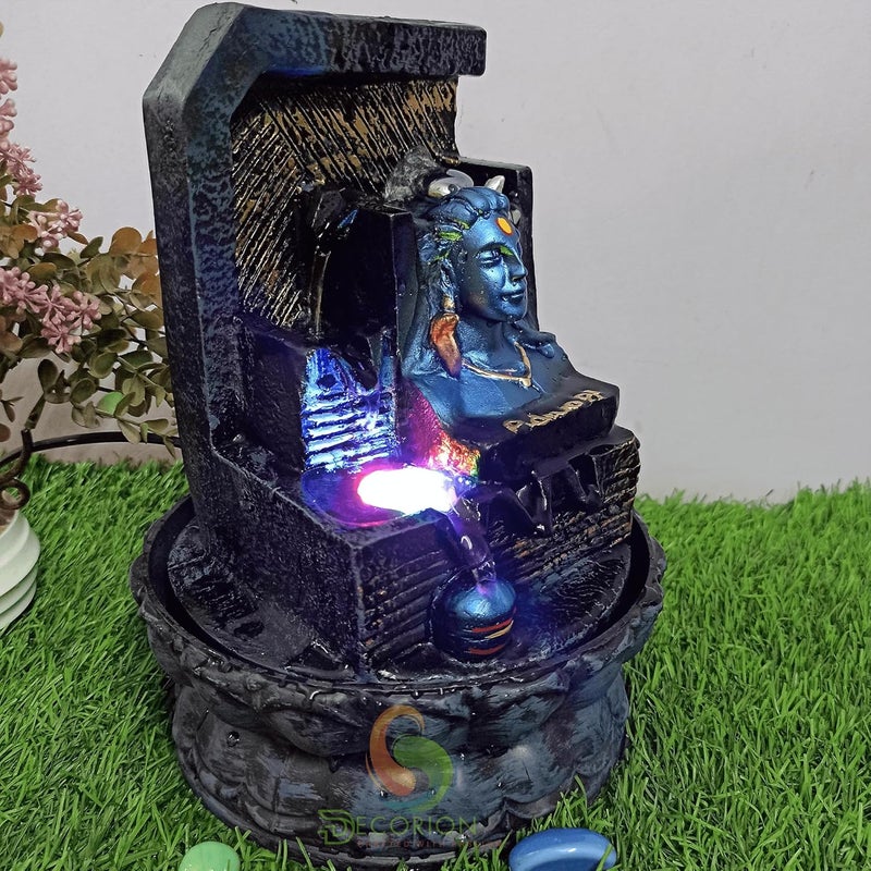 DECORION ™ Decorative Water Fountain for Home Décor, Office, Indoor & Outdoor, Garden, Puja Room, Vaastu, Reception, Spa, Gifting. (Adiyogi & Shivling, D - 046) - Image 3