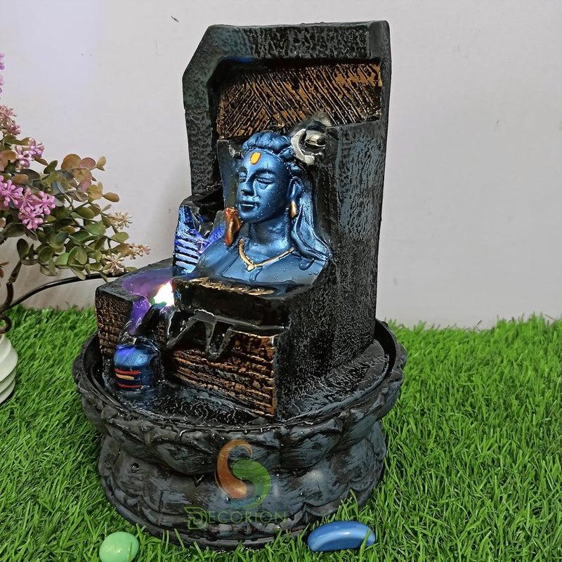 DECORION ™ Decorative Water Fountain for Home Décor, Office, Indoor & Outdoor, Garden, Puja Room, Vaastu, Reception, Spa, Gifting. (Adiyogi & Shivling, D - 046) - Image 4