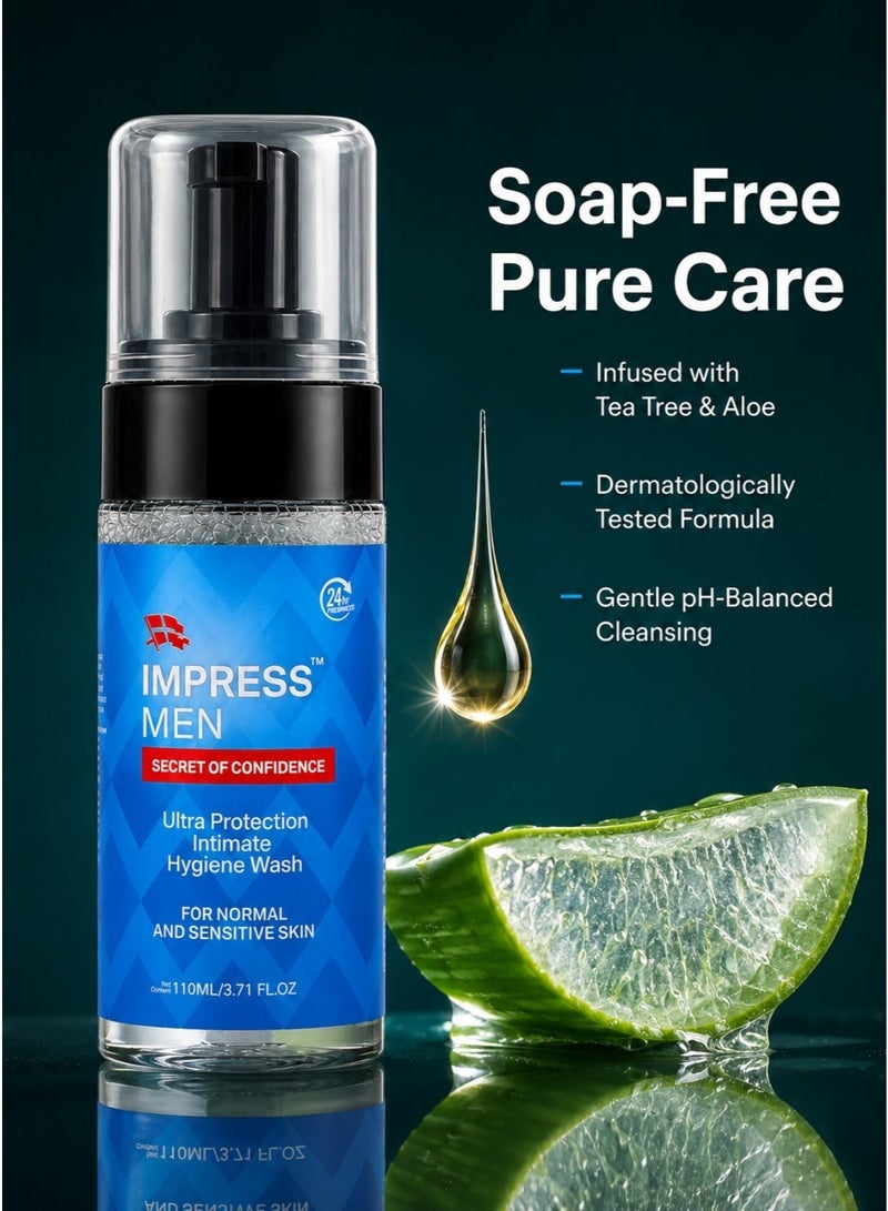 Impress Men Ultra Protection Intimate Hygiene Wash For Normal And Sensitive Skin 110ml - Image 5