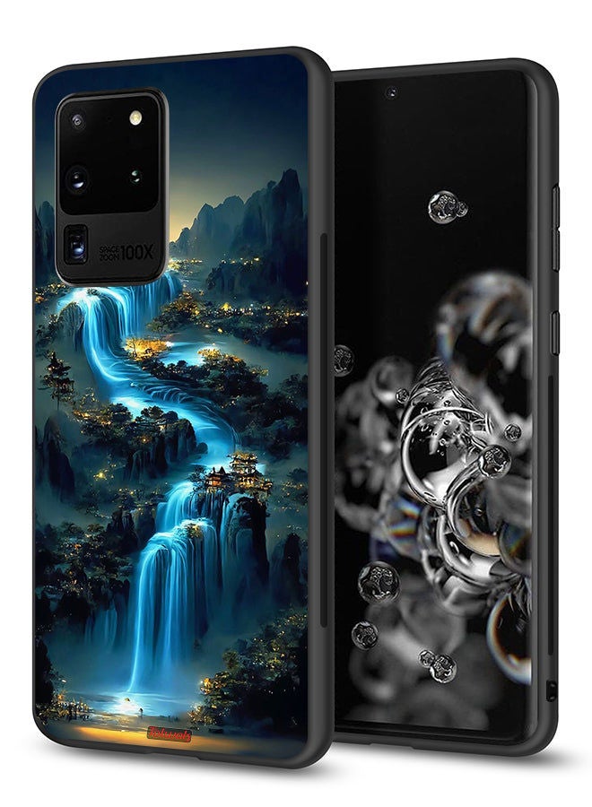 Tolwak غطاء حماية لهاتف Samsung Galaxy S20 Ultra 5G برسومات شلال - Image 1