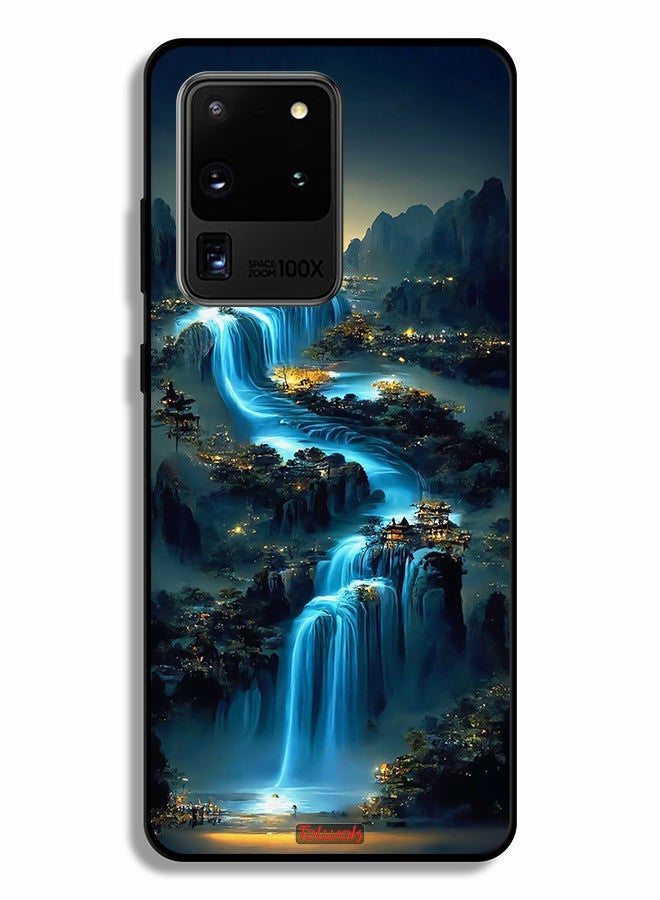 Tolwak غطاء حماية لهاتف Samsung Galaxy S20 Ultra 5G برسومات شلال - Image 2