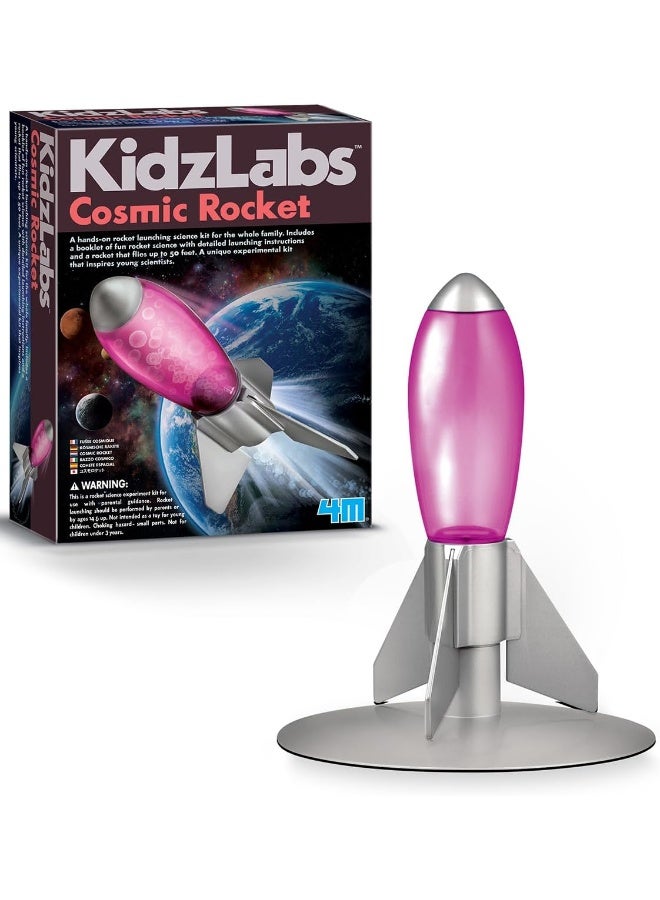 4M KidzLabs Cosmic Rocket – DIY Science Kit to Build and Launch a Real Working Rocket Using Baking Soda and Vinegar – Fun Educational STEM Activity for Kids Ages 8 and Up | 00-03235 - Image 2