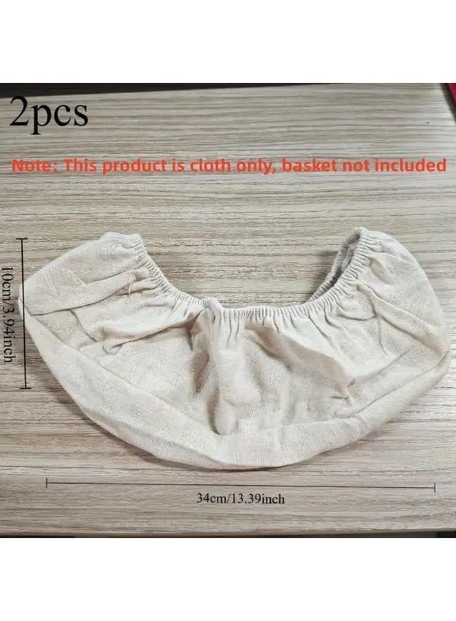 2Pcs 17 Inch Baguette Baking Cloth Bread Bowl Basket Linen for Exquisite Patterns Shapes - Image 3
