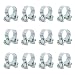 ISPINNER 12pcs 1315mm Mini Fuel Injection Hose Clamps Zinc Plated Steel Adjustable Pipe Hose Clip Tube Clamps 12 916 Dia - Image 2