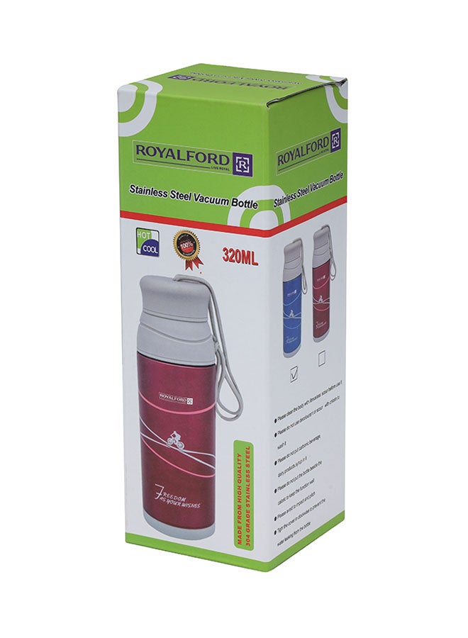 Royalford Stainless Steel Vacuum Bottle Blue/White 320ml - Image 5