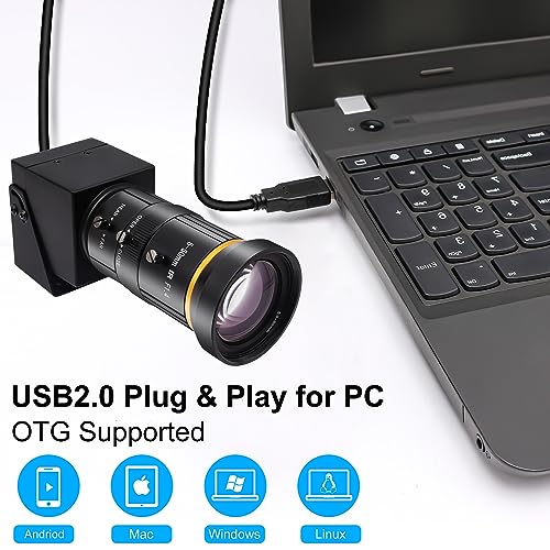 SVPRO HDMI Camera 4K USB Camera HD Streaming Webcam with 5-50mm Telephoto Zoom Manual Lens Industrial Camera CS Mount 10X Optical Zoom Camera for PC Computer,Laptop,Monitor,TV - Image 4