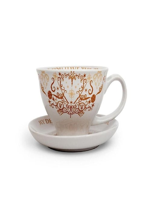 Harry Potter Grim 12-Ounce Ceramic Teacup and Saucer Set | Official Wizarding World Collectible | Hogwarts-Themed Magical Tea Party Gift Set | Place Setting For 1