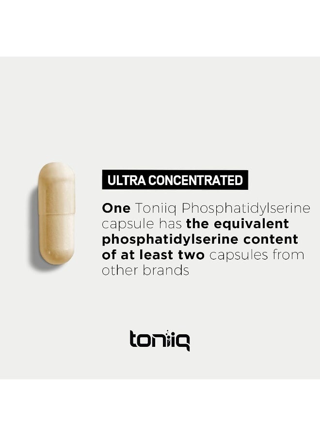 Toniiq Phosphatidylserine - 400mg Formula - World’s First 50% Purity - Highest Purity in The US - Soy Free Phosphatidylserine Supplement - 90 Veggie Capsules - Image 5