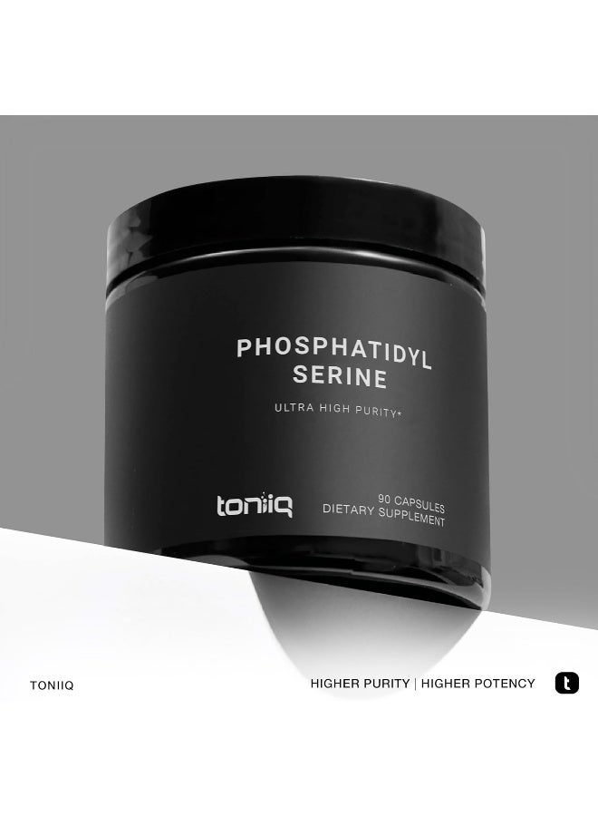 Toniiq Phosphatidylserine - 400mg Formula - World’s First 50% Purity - Highest Purity in The US - Soy Free Phosphatidylserine Supplement - 90 Veggie Capsules - Image 3
