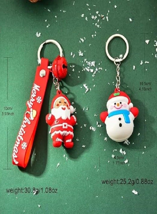 Christmas Keychains - Christmas Gifts , Different Shapes Christmas's Keychain, Christmas Decoration Items, 48 pcs - Image 3