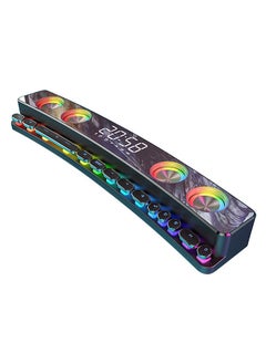 soaiy/SH39 Wireless HiFi Speaker Computer Game Subwoofer BT Speaker 3600mAh Sound Bar Stereo Music Player Clock 3D Stereo Bass Surround Sound Box 3.5mm Audio Input