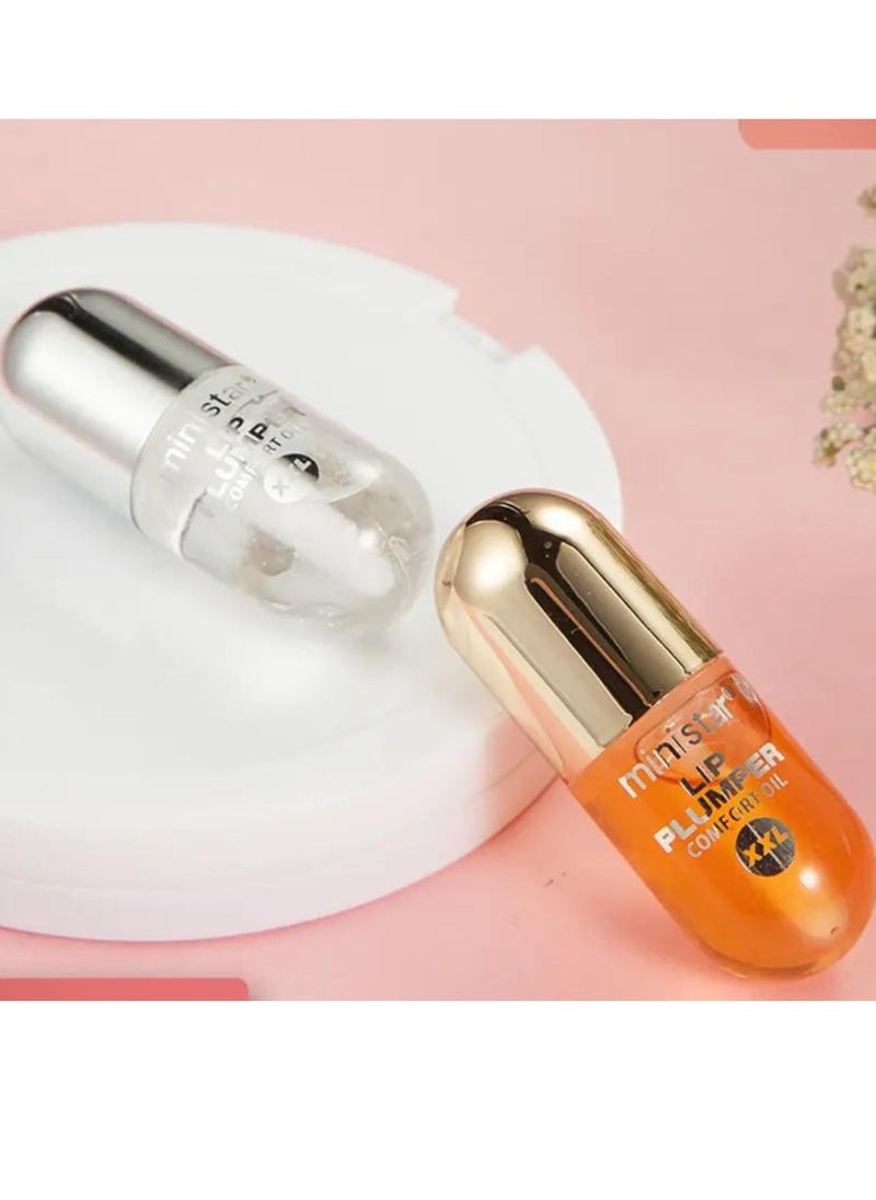 Ministar Lip Plumper Comfort Oil with Ginger and Mint Set Lip Plumper Maximizer Induce Lip Elasticity Cell Regeneration Reduce Fine Lines Resist Aging Lip Plumper Gloss Lip Enhancer  - Image 2