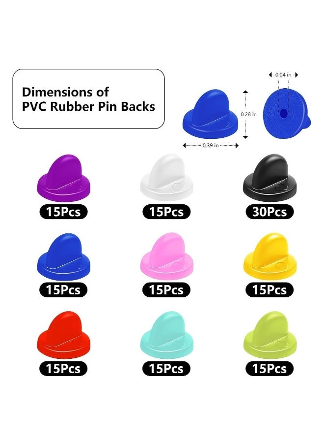 Generic - Rubber Pin Backs, 150 Pairs Lapel Pin Backs, Backs Butterfly Clutch Backings Holder for Pin Safety Backs for Brooch Tie Hat Badge Insignia - Image 1