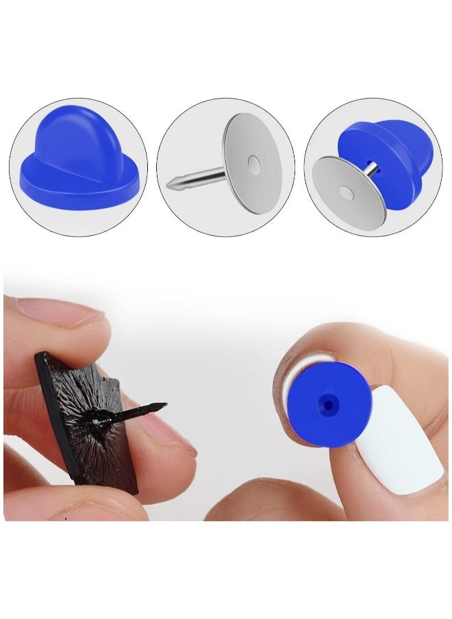 Generic - Rubber Pin Backs, 150 Pairs Lapel Pin Backs, Backs Butterfly Clutch Backings Holder for Pin Safety Backs for Brooch Tie Hat Badge Insignia - Image 1