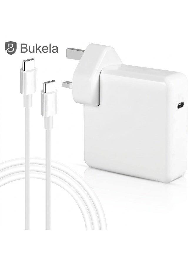Bukela 96W Type C Macbook Pro-Air Fast Replacement Charger, Power Adapter works with 13, 14, 15, 16 Inch 2016/17/18/19/20 Model Laptops, Tabs & Smartphones, Thunderbolt Charger with USB C Cable, iPhone 15 - Image 1