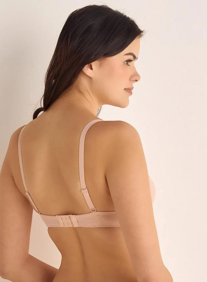 Splash FAV Lace Detail Bra with Hook and Eye Closure