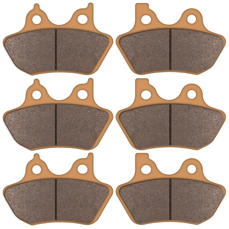 Zinger Brake Pads for Harley Davidson 20002007 Electra Glide Ultra Classic Touring FLHTCUI Road Glide Road King Street Glide Fatboy Dyna Softail Night Train2 Front1 Rear Sintered Copper Brake Pad