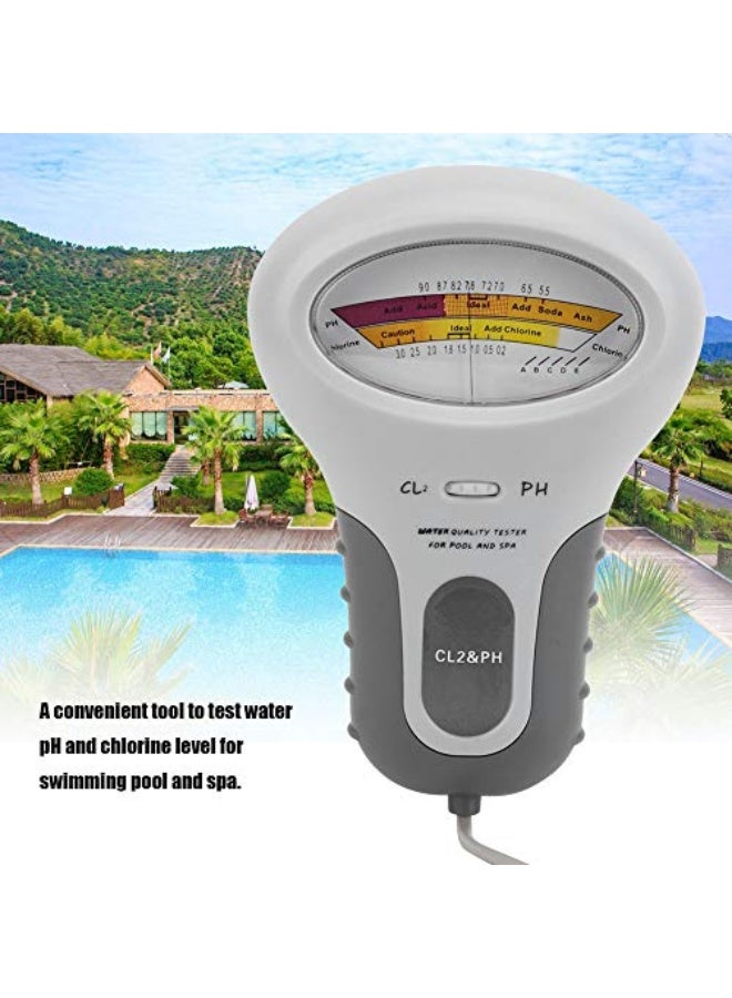 Generic Chlorine Tester CL2 Chlorine pH Tester SPA Water Quality Analyzer for Swimming Pool Water Quality Tester Chlorine Spa Tester with Probe Fit for Swimming Pool Spa  - Image 3