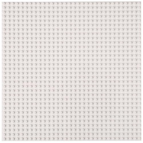 Strictly Briks Stackable White Base Plates for Building Bricks 10x10 in 1Pack Classic Baseplate Compatible with Lego All Major Brick Brands Plastic Building Blocks Mat - Image 1