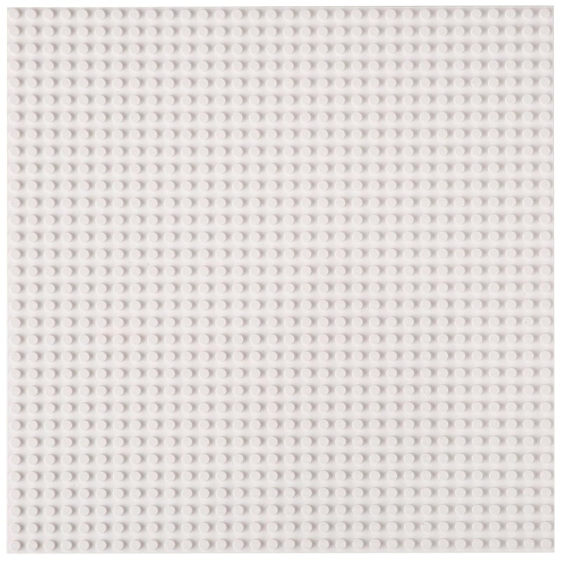 Strictly Briks Stackable White Base Plates for Building Bricks 10x10 in 1Pack Classic Baseplate Compatible with Lego All Major Brick Brands Plastic Building Blocks Mat - Image 2
