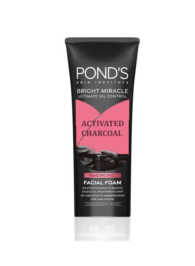 Pond's Bright Miracle Ultimate Oil Control Activated Charcoal Facial Foam 100g - Image 1