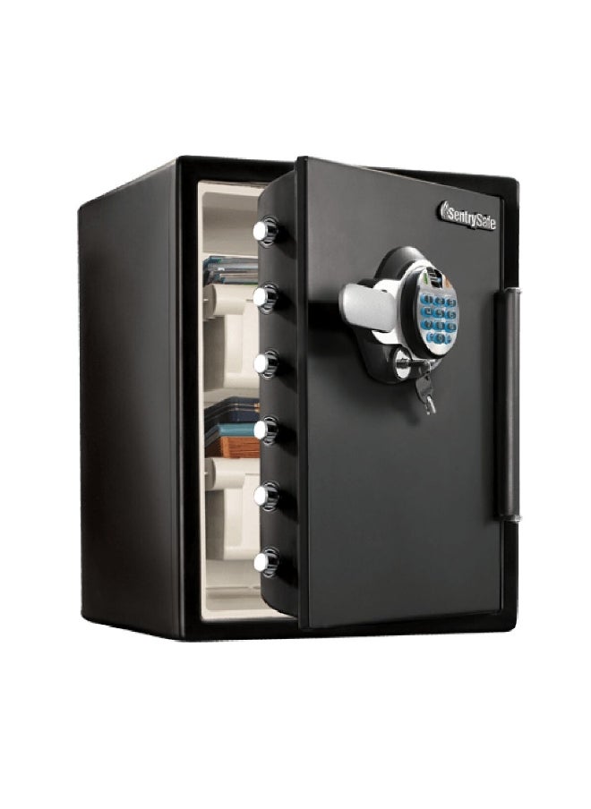 SentrySafe - Fireproof and Waterproof Dual Lock Biometric Safe Black 57kg SFW205BXC - Image 1