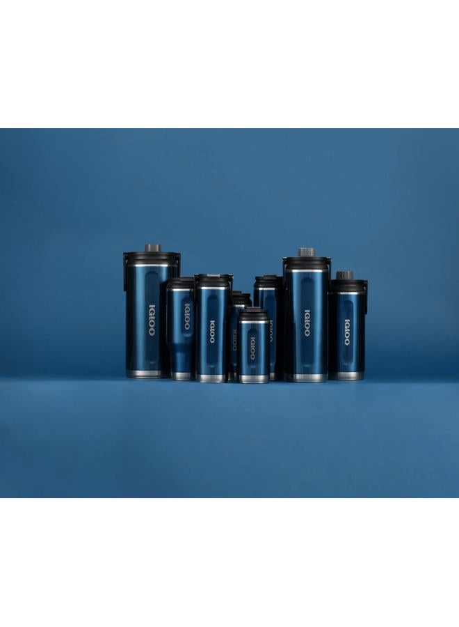 Igloo , 20 OZ Stainless Steel, Tumbler, Flip ‘n' Sip, Modern Blue - Image 4