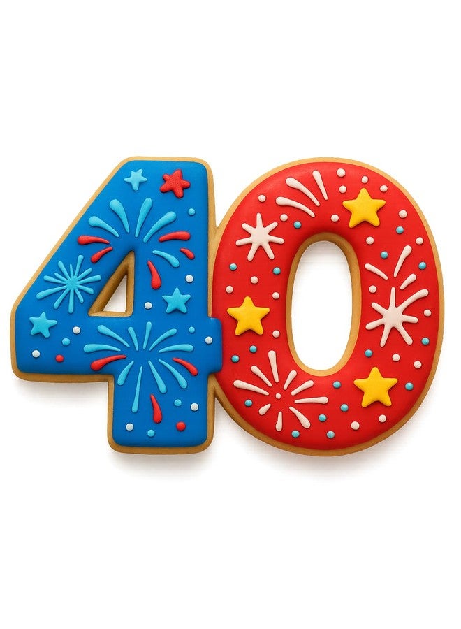 Mighty Gadget Number 40 Cookie Cutter (4x3") - Perfect for 40th Birthdays & Anniversaries (Random Color) - Image 3