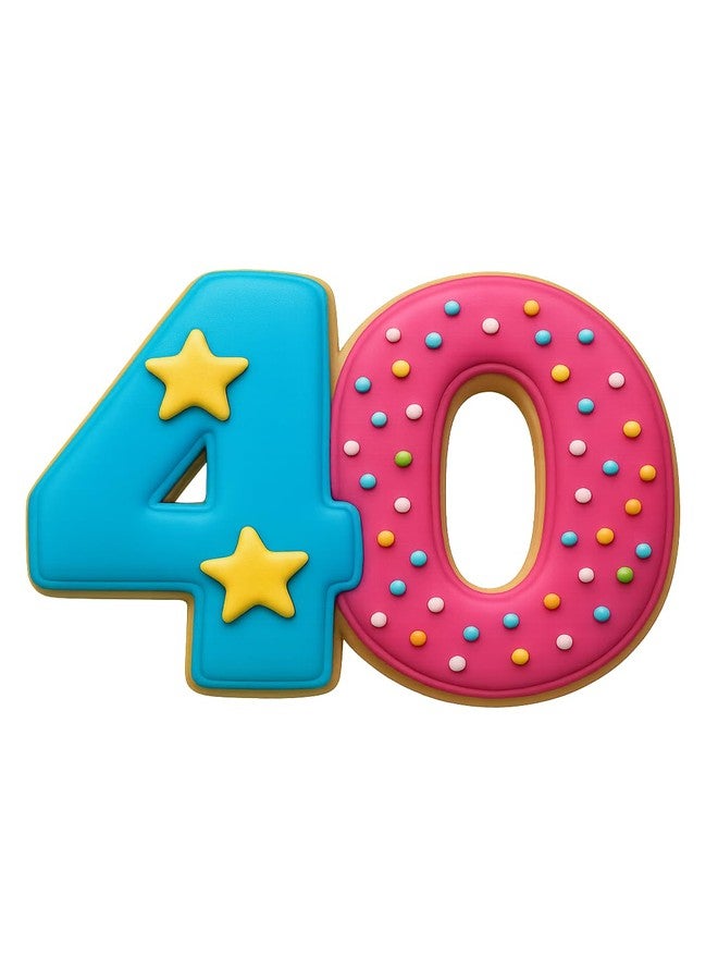 Mighty Gadget Number 40 Cookie Cutter (4x3") - Perfect for 40th Birthdays & Anniversaries (Random Color) - Image 2
