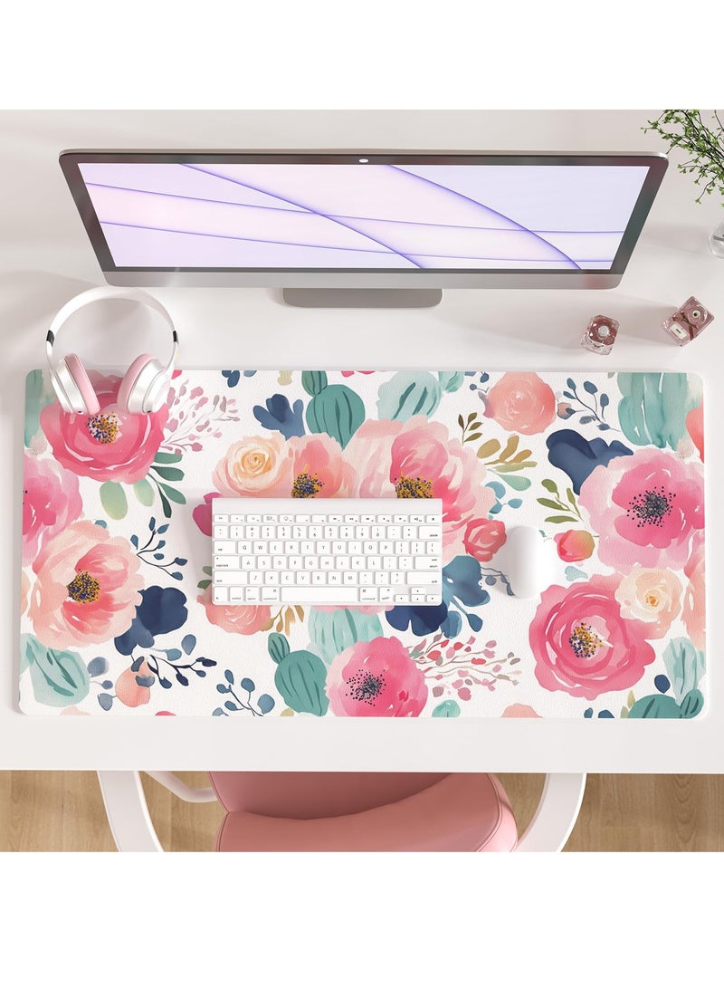 Large desk mat, waterproof gaming mouse pad, gaming mouse pad for women and girls, 900 x 400 x 3 mm, gaming mouse pad, XXL desk mat, non-slip desk mat, XL gaming mouse pad, thick rubber desk mouse pad for gaming, office and home use.  - Image 2
