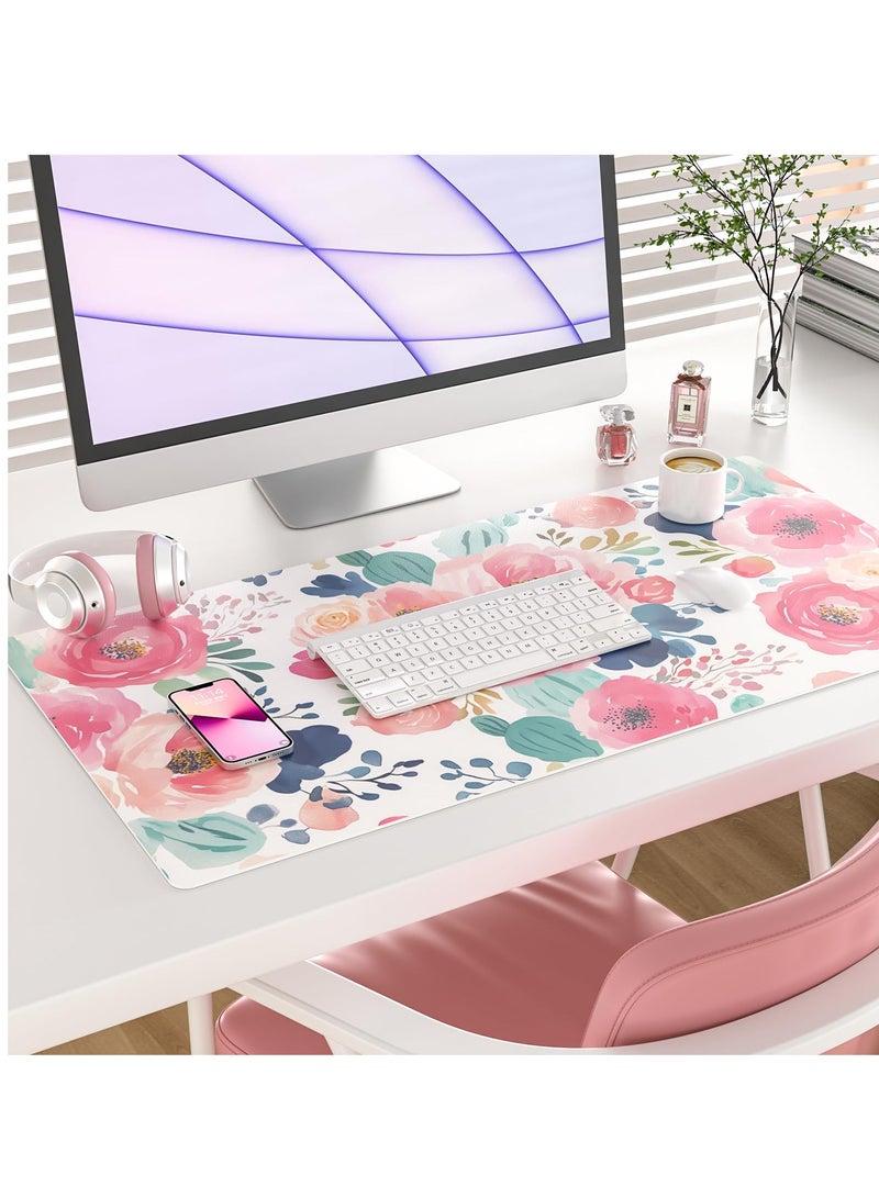 Large desk mat, waterproof gaming mouse pad, gaming mouse pad for women and girls, 900 x 400 x 3 mm, gaming mouse pad, XXL desk mat, non-slip desk mat, XL gaming mouse pad, thick rubber desk mouse pad for gaming, office and home use.  - Image 3