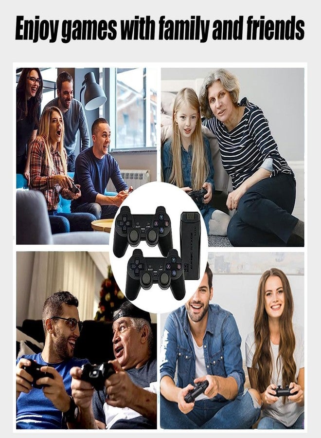 نظام ألعاب فيديو تلفزيوني جديد لعام 2025، ألعاب فيديو تلفزيونية تعمل بتقنية التوصيل والتشغيل بدقة 4K فائقة الوضوح مع أكثر من 21000 لعبة مدمجة، و23 محاكيًا وجهاز تحكم لاسلكي ثنائي للأطفال (من 4 إلى 17 عامًا). - Image 4