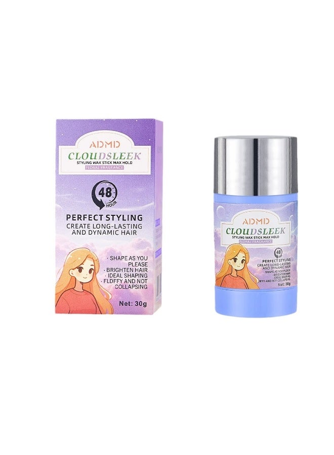 أ.د.م.د.م.د عصا شمع الشعر، ثبات قوي وطويل الأمد، شمع تصفيف غير دهني للشعر المتطاير والمجعد - Image 1