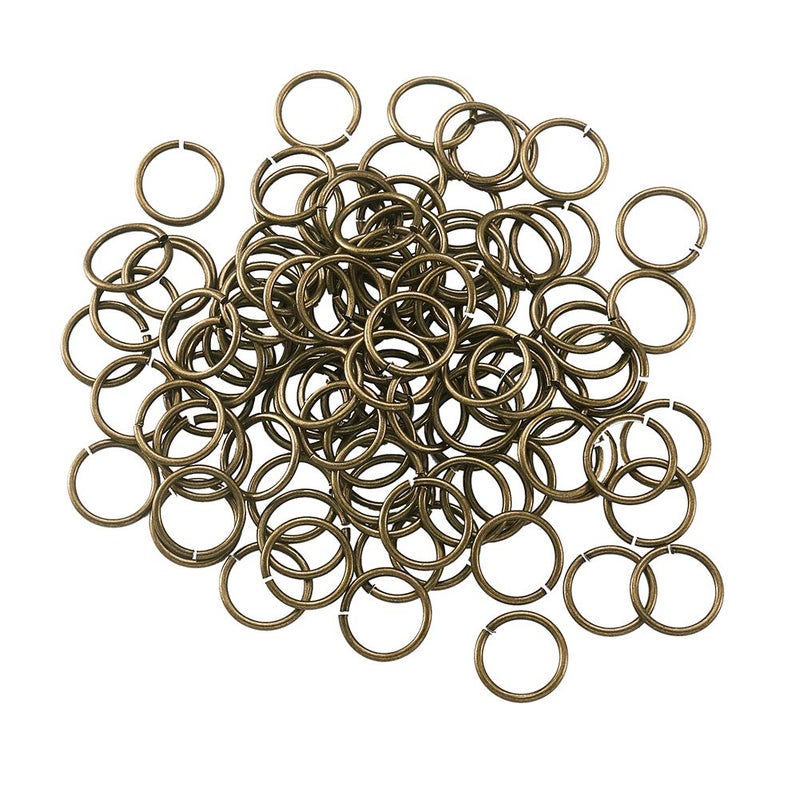 Kissitty 50g Brass Antique Bronze Plated Open Jump Rings 10x1mm Round Chainmail Jewelry Making Connectors About 263pcs - Image 1