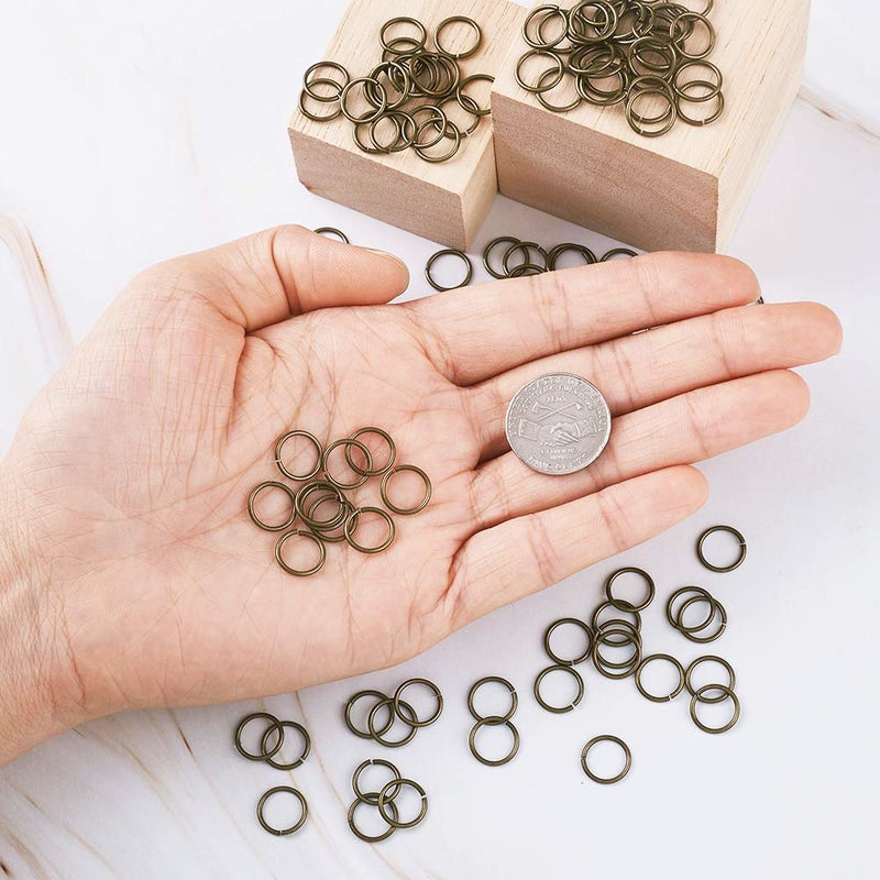 Kissitty 50g Brass Antique Bronze Plated Open Jump Rings 10x1mm Round Chainmail Jewelry Making Connectors About 263pcs - Image 3
