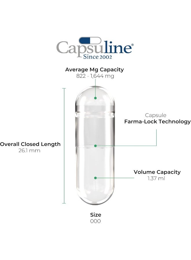Capsuline Clear Gelatin Capsules 1000 Count for DIY Supplements - Image 3