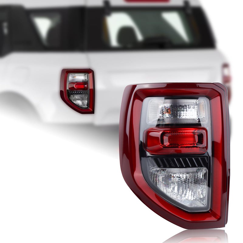 Duolctrams OE Factory Style LEDHalogen Tail Light Rear Lamp Assembly Compatible with 2021 2022 2023 Ford Bronco Sport Left Driver Side M1PZ13405A