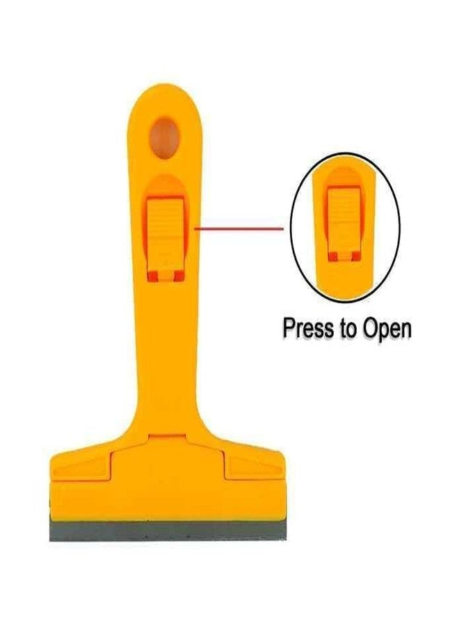 DKwins Professional Floor Scraper with Durable Plastic Handle, Portable Multi-Purpose Hand Tool for Tiles Scraper Shovel Cutter with 4 pcs Extra Blades For Easy Debris Removal- Gum Cleaning - Image 4