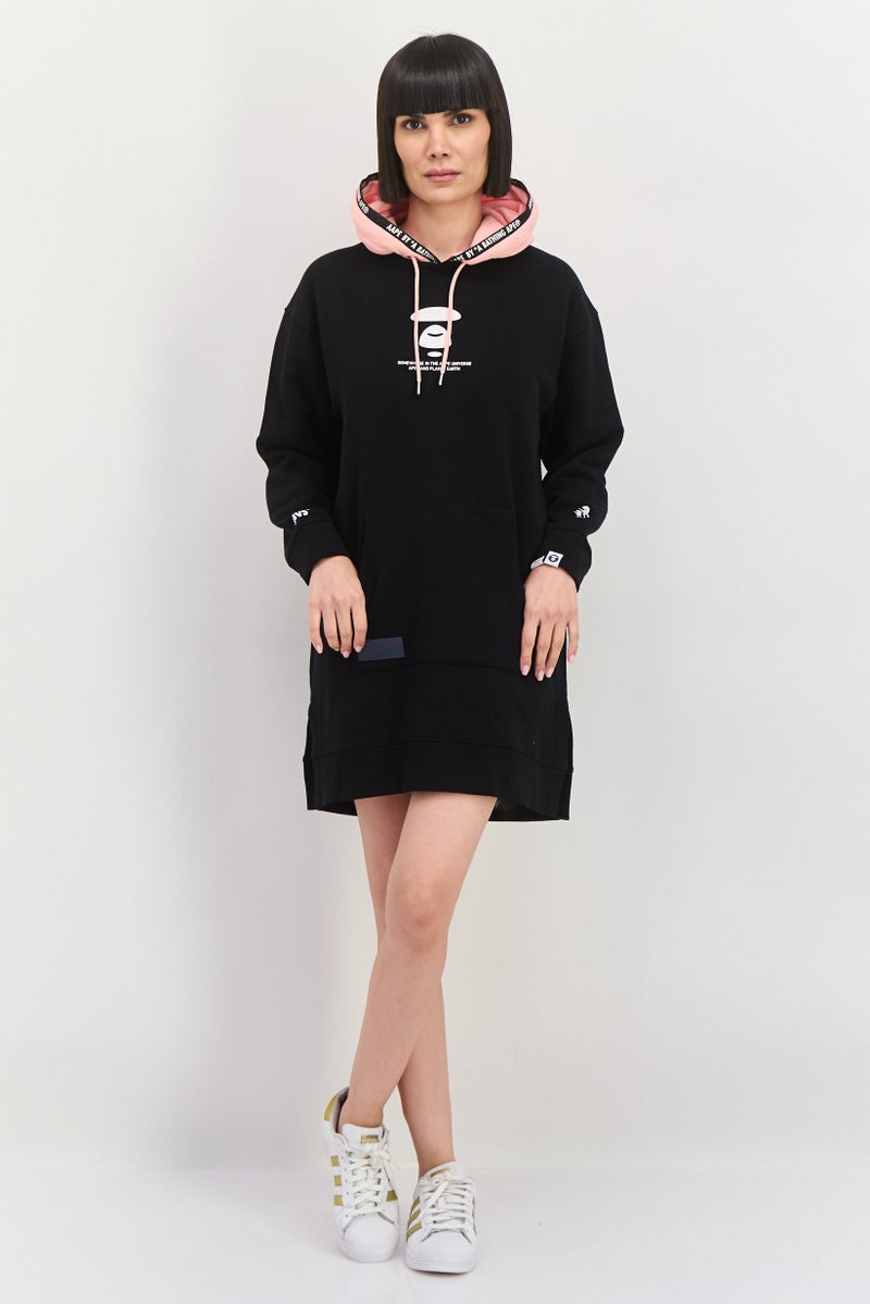 Aape By A Bathing Ape Women Sportswear Fit Long Sleeve Outdoor Dress, Black - Image 3