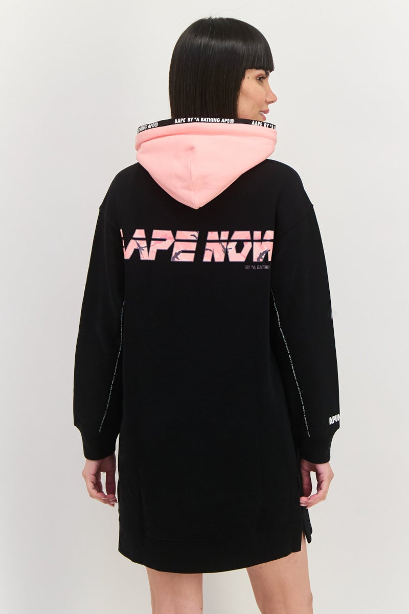 Aape By A Bathing Ape Women Sportswear Fit Long Sleeve Outdoor Dress, Black - Image 2