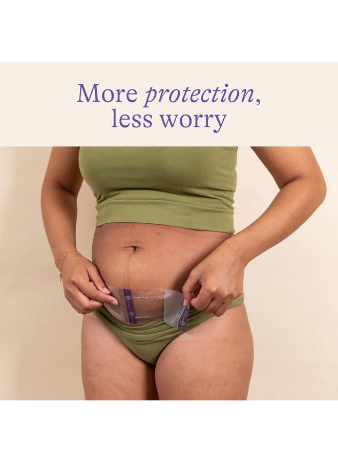 Lansinoh وسادات التعافي من العملية القيصرية، أساسيات ما بعد الولادة القيصرية، 4 وسادات معقمة توفر راحة تبريد لمنطقة الندبة، ضرورية للتعافي من العملية القيصرية، رائعة لسجل المولود - Image 2