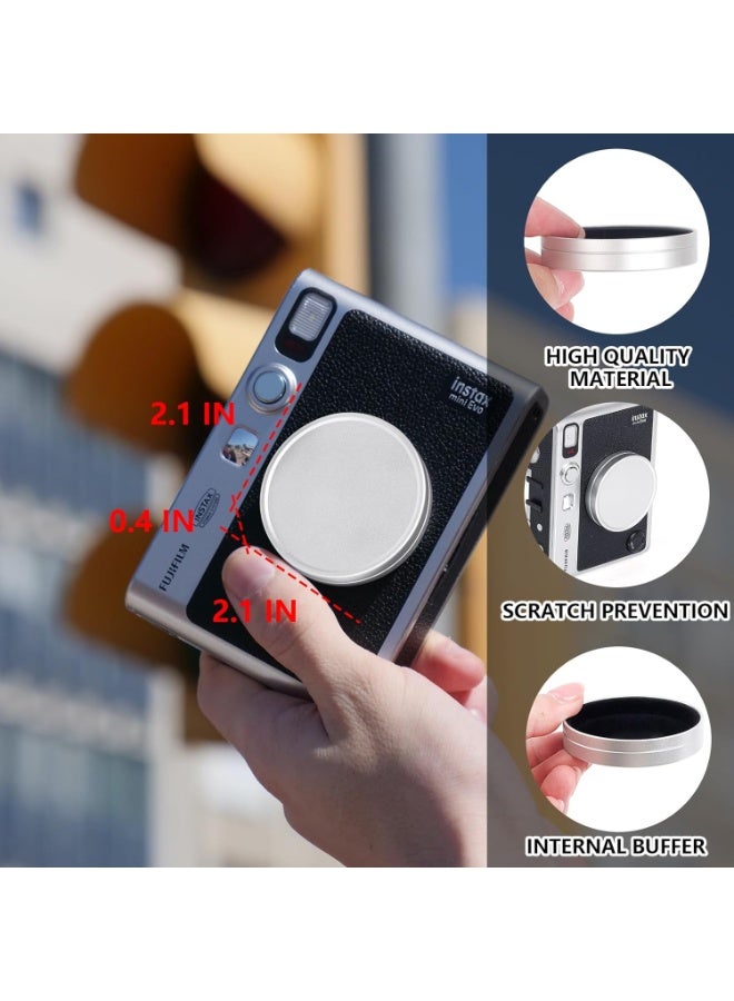 olayks Fujifilm Instax Mini EVO Camera Accessories Set, Includes Clear PVC Case Cover, Lens Cap, Brown Detachable & Adjustable Shoulder Strap With Card Bag, Album For Mini 3-Inch Film, Screen Protector, DIY Stickers (No Camera) - Image 3