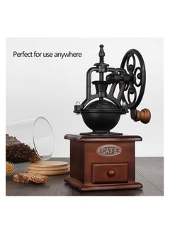 ADAK Vintage Manual Coffee Grinder With Adjustable Grind Settings, Wooden Hand Crank Coffee Mill with Cast Iron Roller And Catch Drawer, Sturdy and Durable for Office, Hotel, Home - pzsku/Z711F9DB395B3D0D1FF57Z/45/_/1739111293/826ce24e-a952-4c28-952a-439a2cec4141