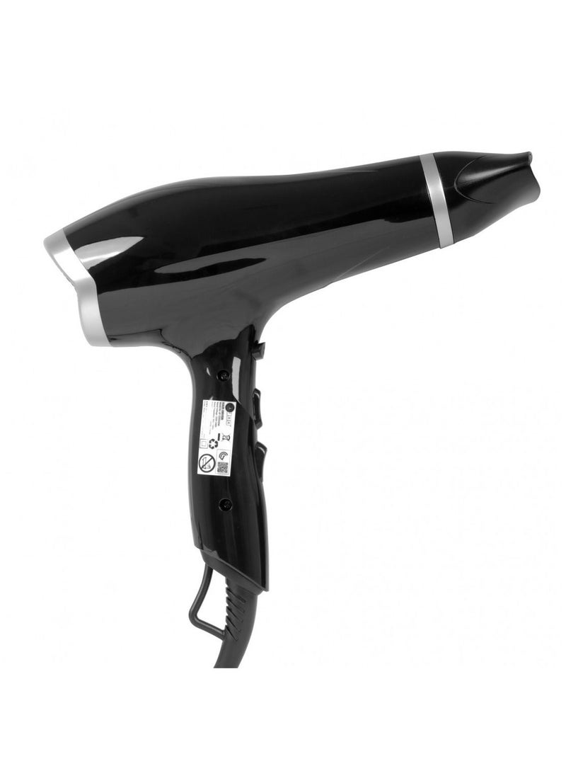 AFRA Hair Dryer, DC Motor, 2 Speeds, 3 Heat Settings, Cool Shot Function, Concentrator, Removable Filter, Ionic Function, AF-2300HDBK, 2-year warranty