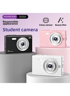 Generic HD Student Party Campus 2.4 Inch Entry Level Vintage Digital Camera Small Portable CCD Camera-Body Color:White Standard  - Image 2