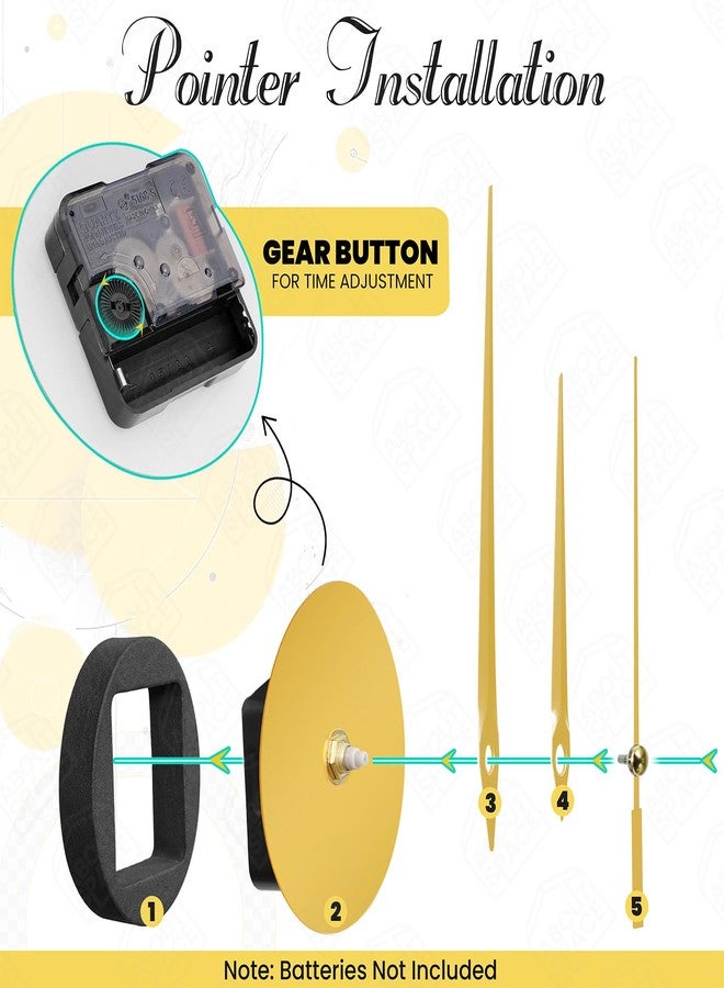 ABOUT SPACE ساعة حائط ABOUT SPACE - ساعة حائط لاصقة يمكنك تركيبها بنفسك، بدون صوت تكتكة، بدون إطار، ساعة أكريليك تناظرية قابلة للتعديل، مناسبة لغرفة المعيشة، غرفة النوم، المكتب (ذهبي - أرقام، طيور، نقاط)، 25 سم، 50 سم - Image 4