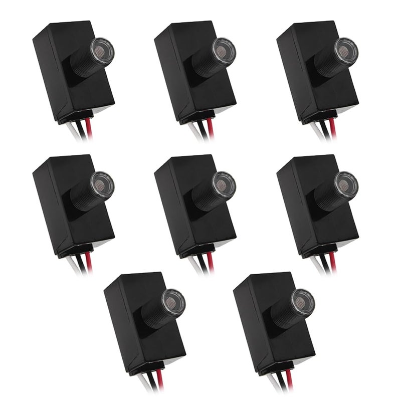 GBAYSA 8 Pack Outdoor Photocell Light Sensor,Dusk to Dawn Photo Control Sensor,Auto on Off Hard-Wired Post Eye Light Control,Photoelectric Switch Sensor for Lighting Fixtures - Image 1